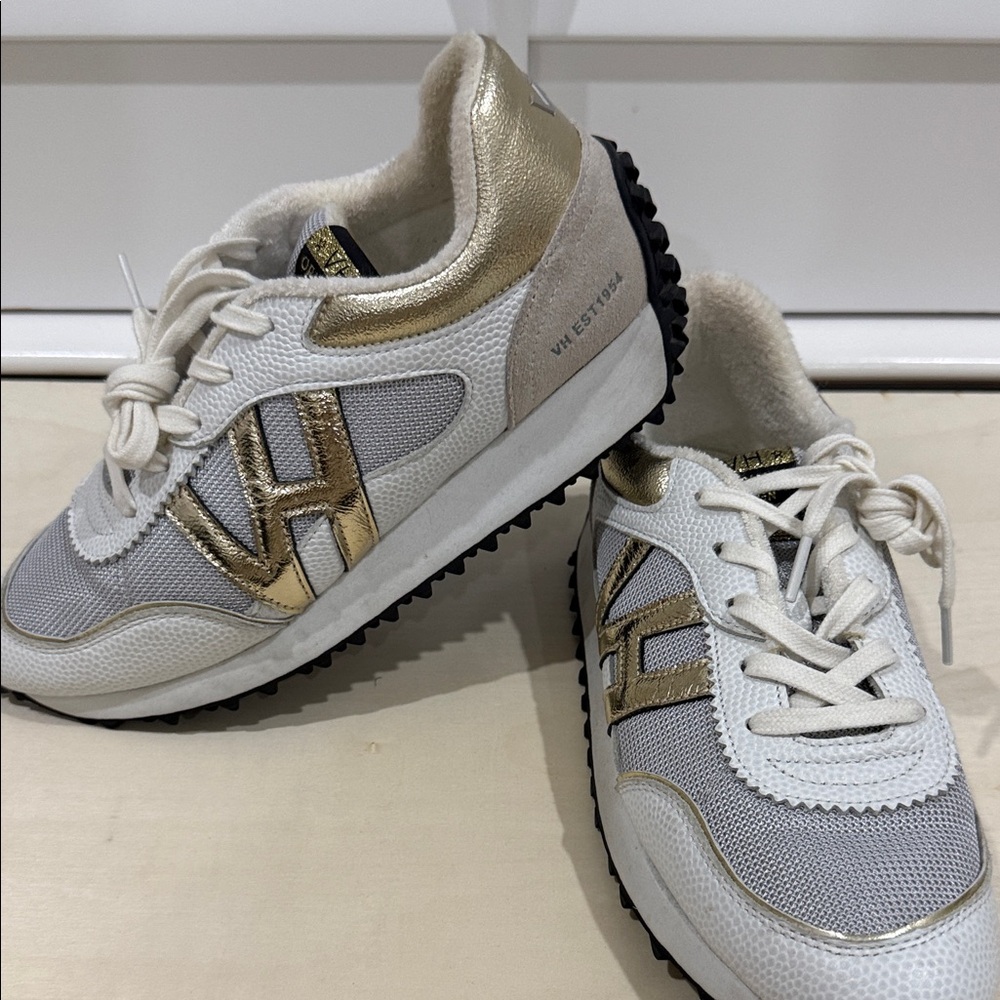 VINTAGE HAVANA | COSMIC 8 SNEAKERS IN WHITE, BLACK, AND GOLD